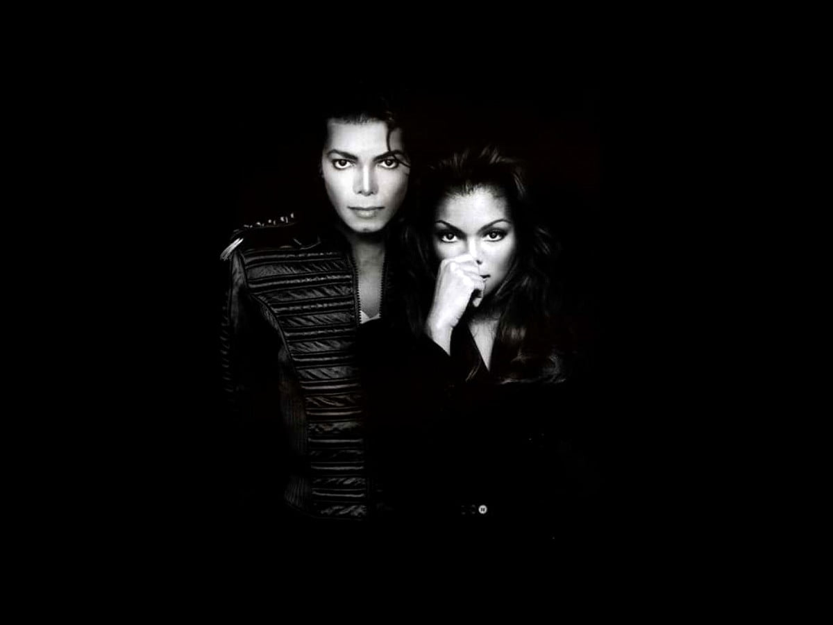 Michael Jackson in een donkere kamer / gratis achtergrond