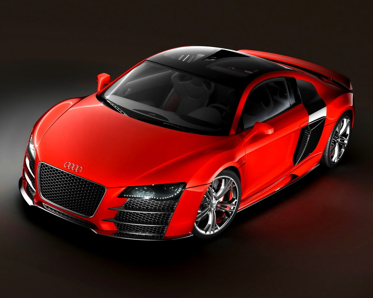 Zwart en rood speelgoed Audi — gratis achtergrond (1280x1024)