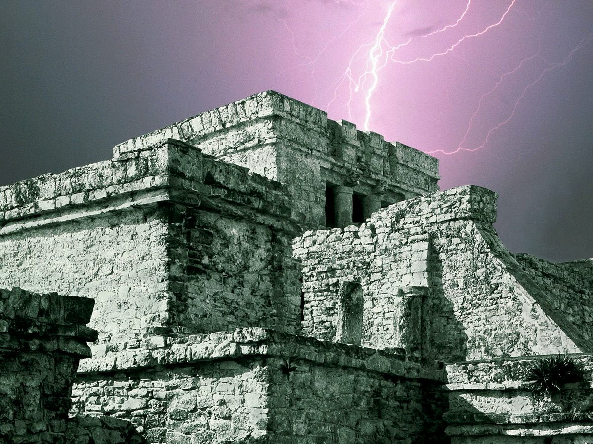 Stenen gebouw (Mexico) : gratis bureaublad achtergrond