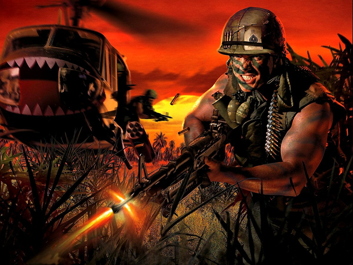 Bureaublad achtergrond - Battlefield, strategisch videogame, pc-spel, soldaat, geweer- (scène uit videogame "Battlefield") 1600x1200