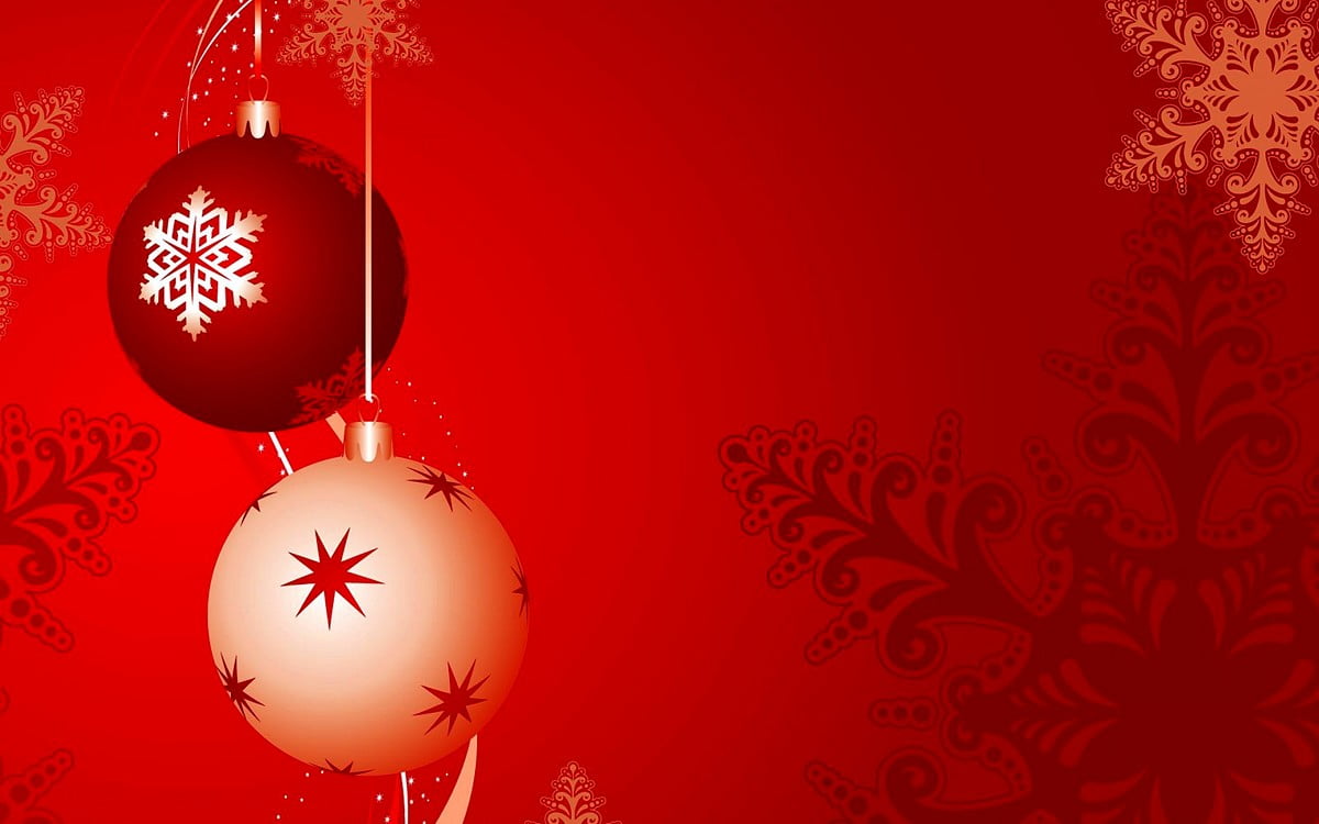 Beste Kerst Ansichtkaarten, Kerst Versiering, Rode bureaublad