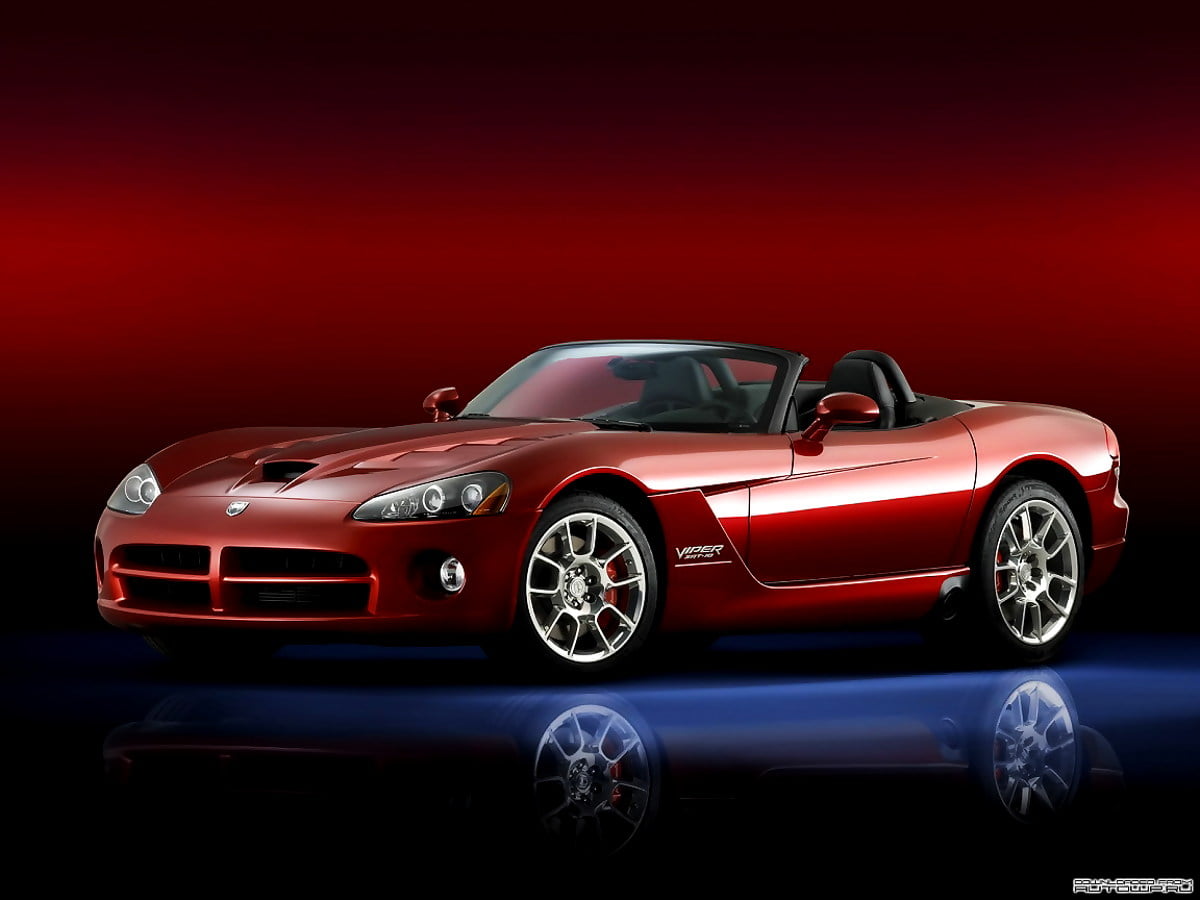 Auto's, cabriolets, rode, Dodge Viper, roadster : gratis HD afbeelding voor achtergrond 1152x864