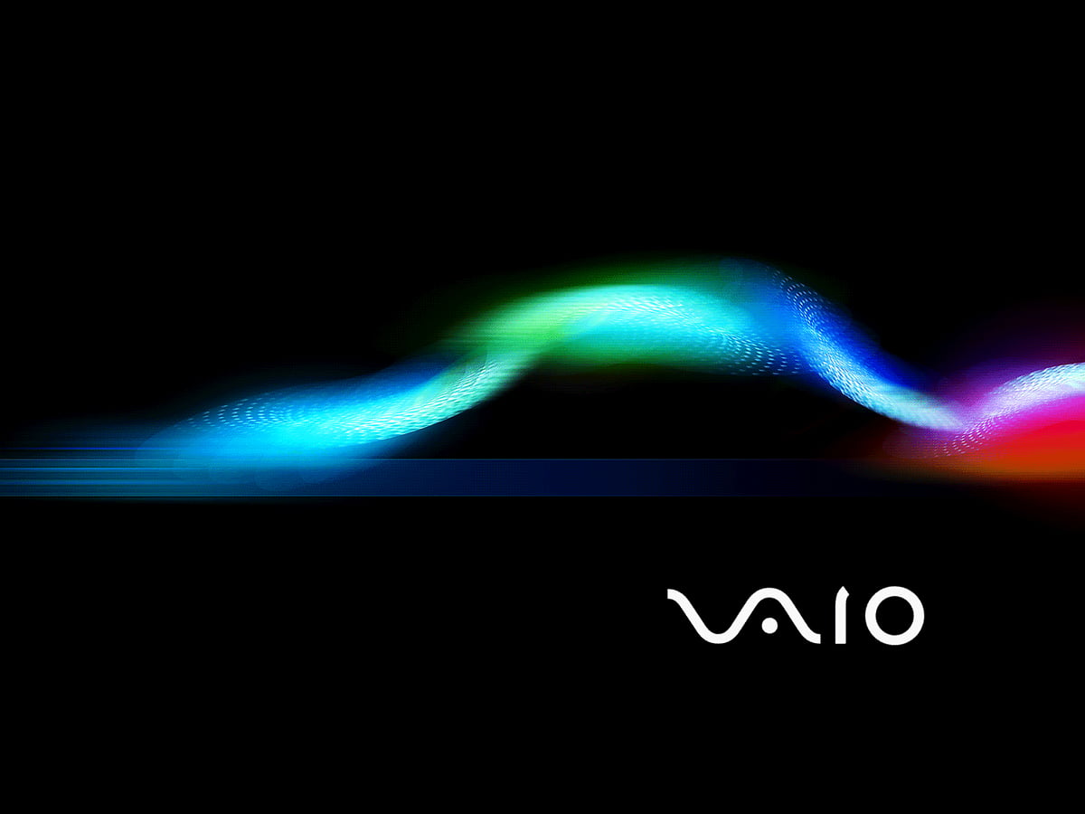 1600x1200 desktop achtergrond — Sony VAIO, blauwe, groene, zwarte, licht