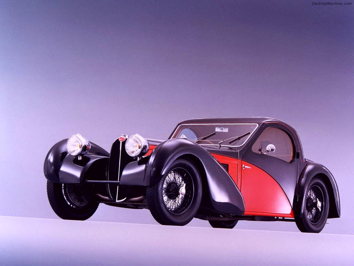 Bureaubladafbeelding — auto's, Bugatti, vintage auto, coupe, klassieke auto