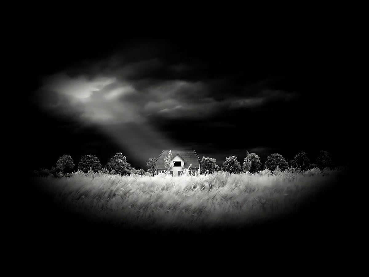 Foto kunst, zwarte, witte, zwart-witte, duisternis - gratis achtergrond 1600x1200