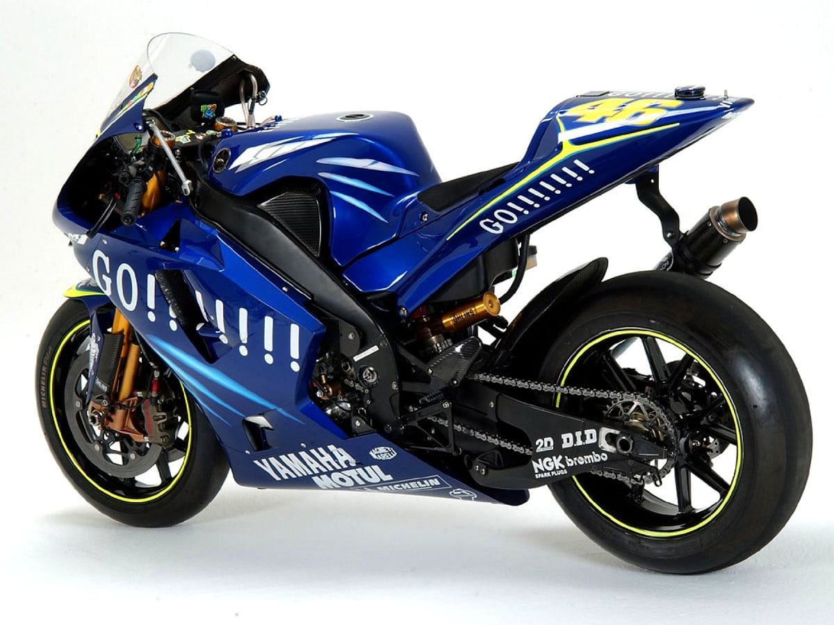 Blauwe en witte motorfiets — HD achtergrond 1600x1200