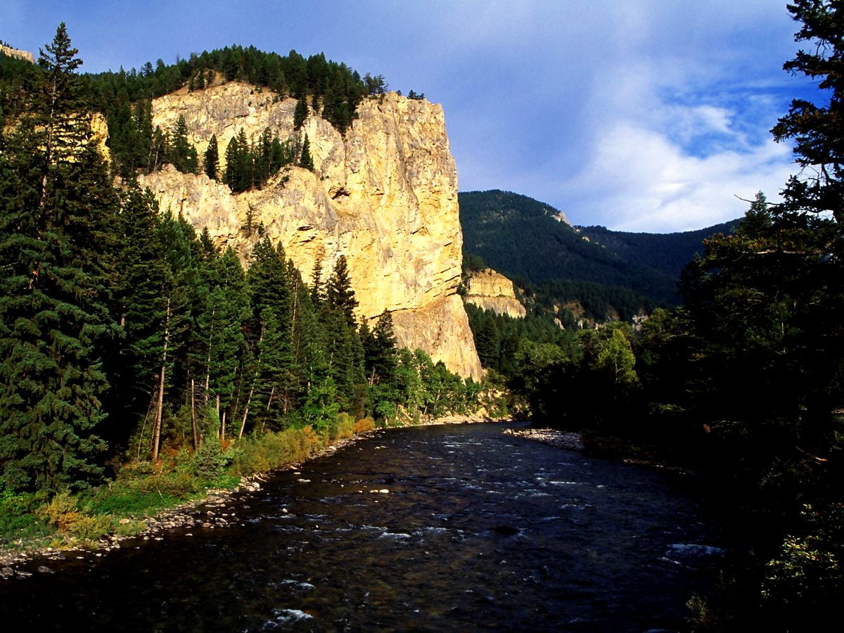 Ravijn, natuur, bergen, rivier-, hoogland - wallpaper