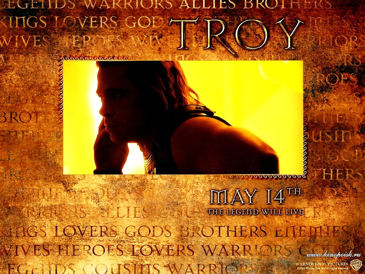 HD achtergrond afbeeldingen - gelukkig, poster (scène uit film "Troy") 1024x768