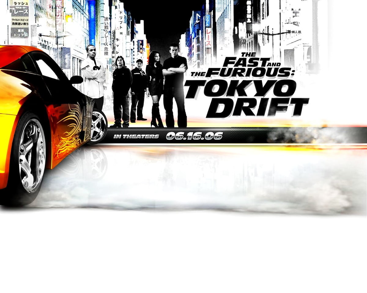 Auto tentoongesteld (scène uit film "The Fast and the Furious") : bureaublad achtergrond