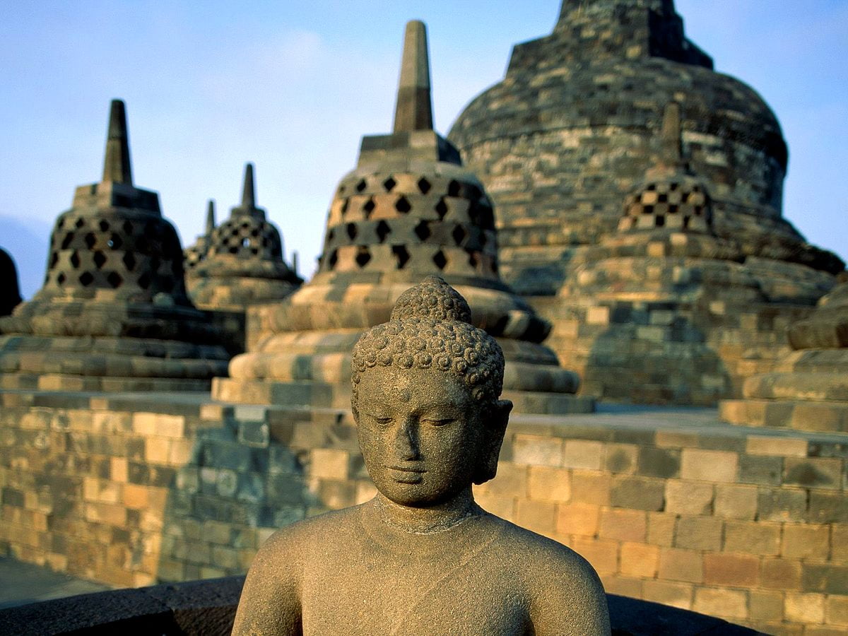 Borobudur staat voor stenen gebouw en Borobudur (Indonesië) - gratis HD achtergrond