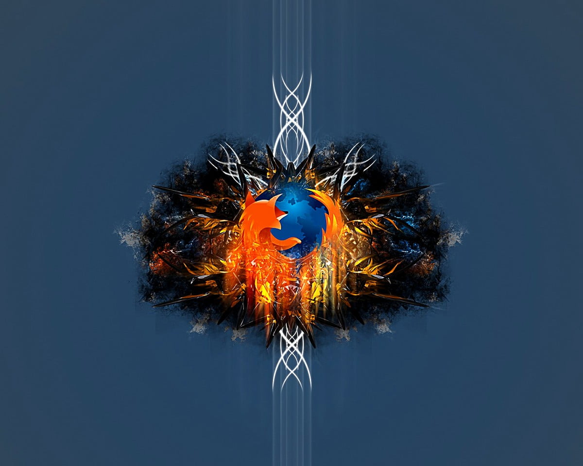 Firefox, fractal, insecten, vuurwerk, elektrische blauwe :