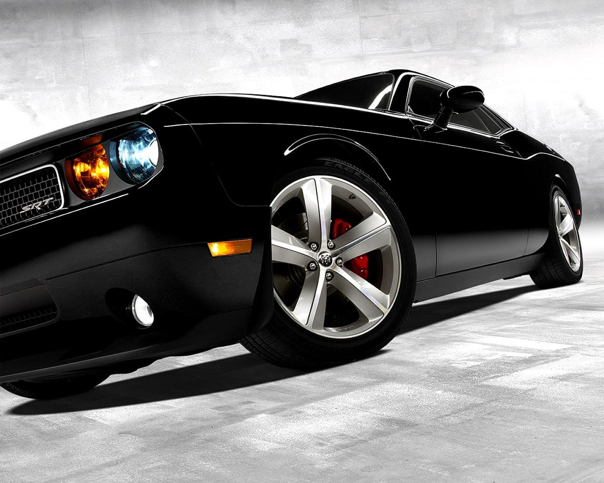 Zwarte Dodge — afbeelding voor achtergrond