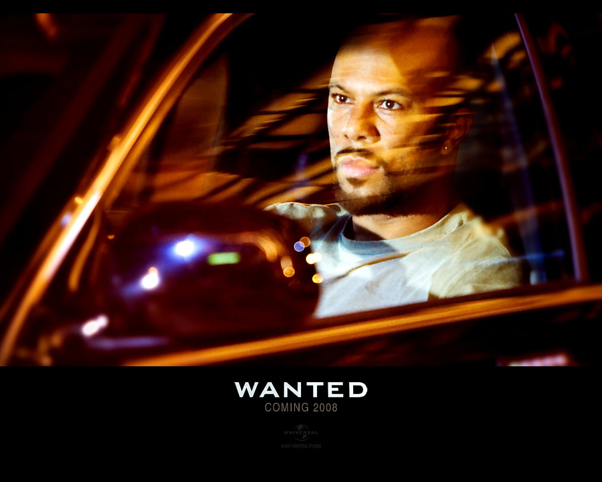 Films, Heren, auto's, actiefilm, poster (scène uit film "Wanted") — gratis bureaublad achtergrond 1280x1024