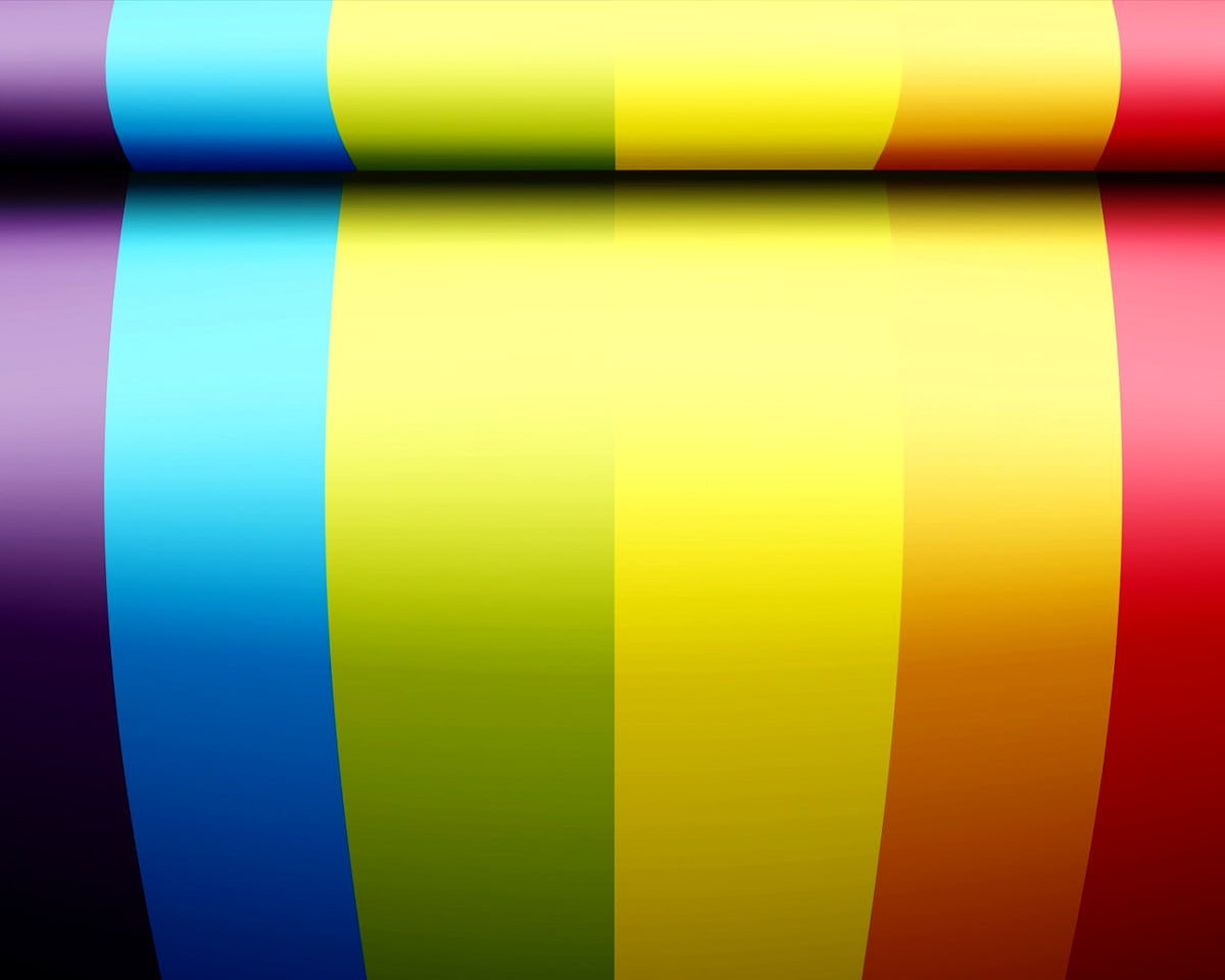 Regenboogkleuren, gele, blauwe, groene, abstracte : HD achtergrond (1500x1200)