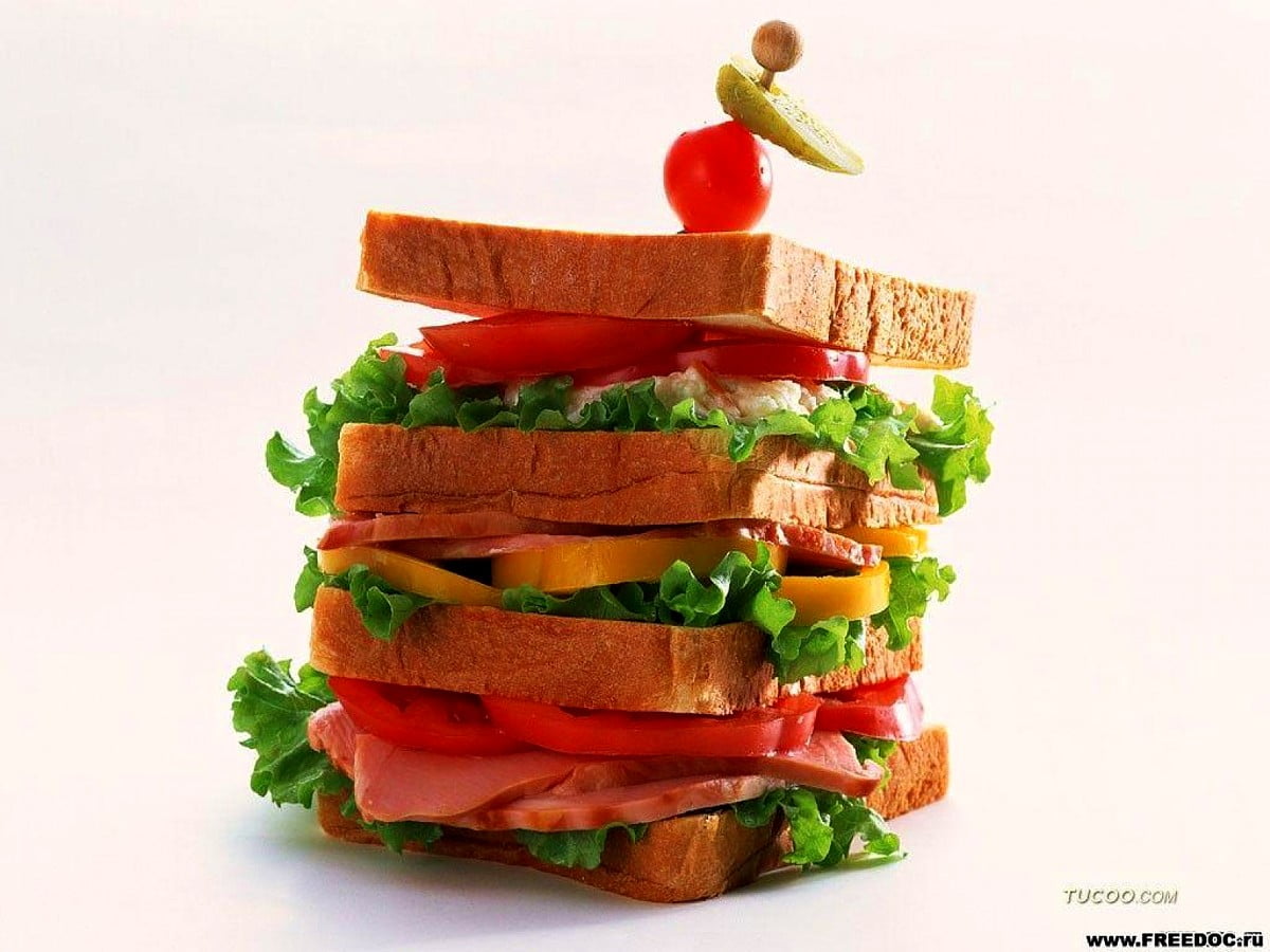 Sandwich op tafel — gratis HD achtergrond