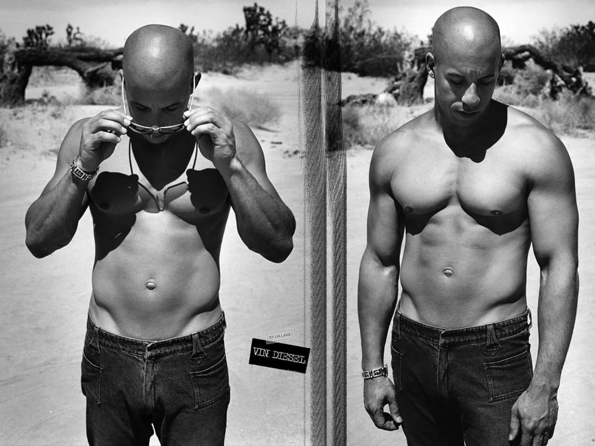 Vin Diesel, spieren, bodybuilding, Heren, fitness / achtergrond 1600x1200