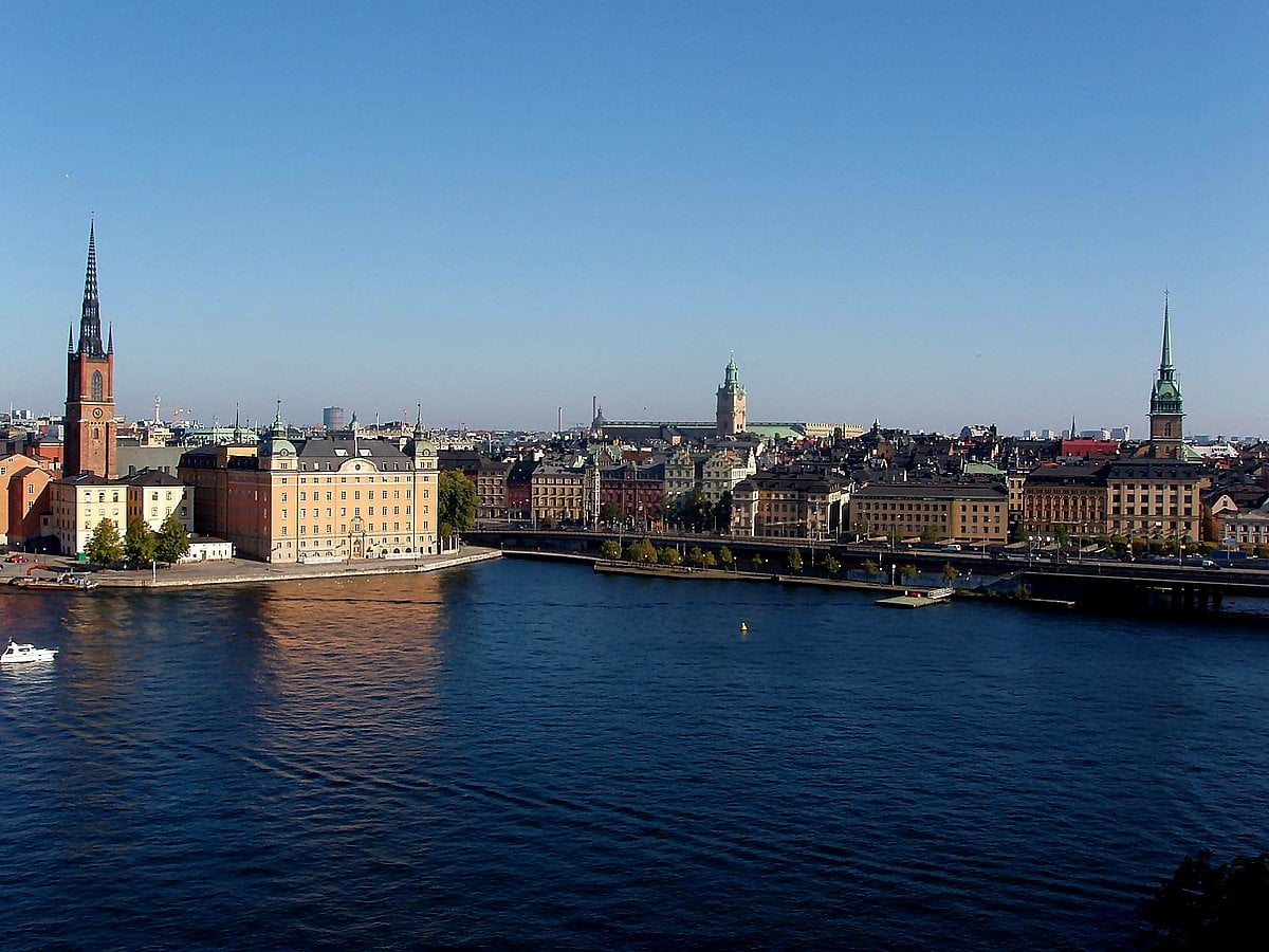 Grote rivier en stad (Stadhuis van Stockholm, Stockholm, Zweden) : achtergronden