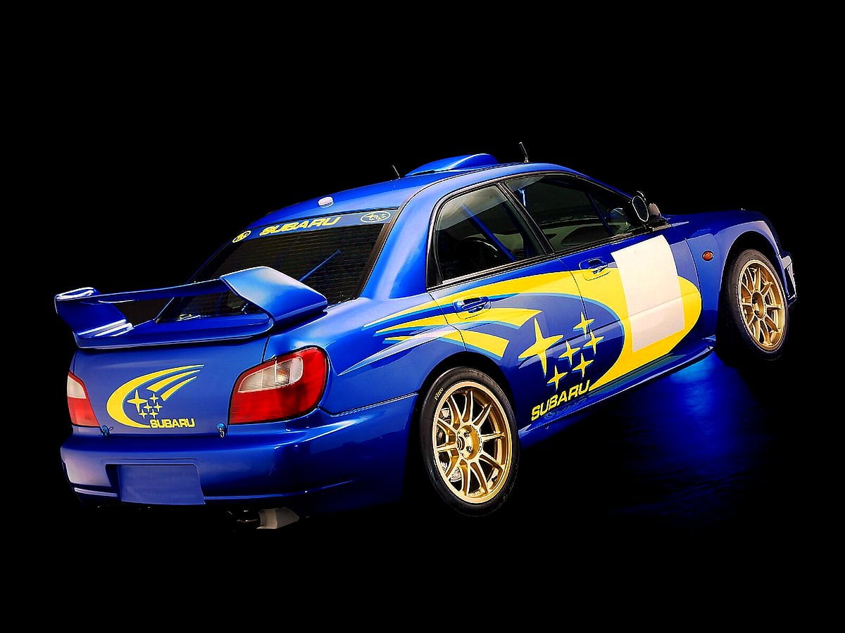 Kleine blauwe Subaru - HD desktop achtergrond