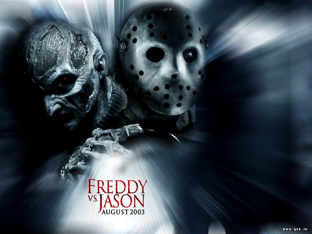 1024x768 bureaublad achtergrond - knuffel (scène uit film "Freddy vs. Jason")
