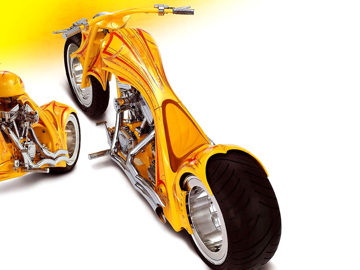 Chopper , Gele, Motorfiets achtergrond 🔥 Betse wallpapers